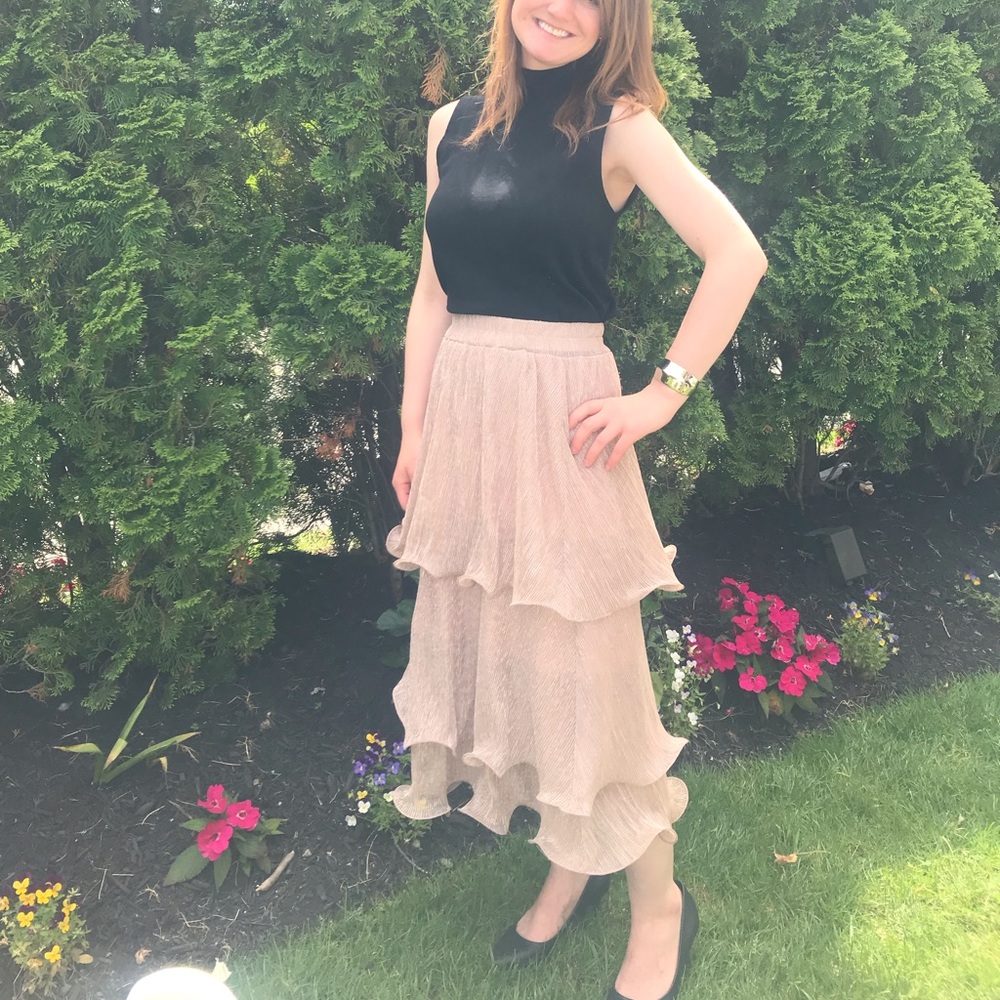 Haute Rogue Champagne Shimmer Skirt